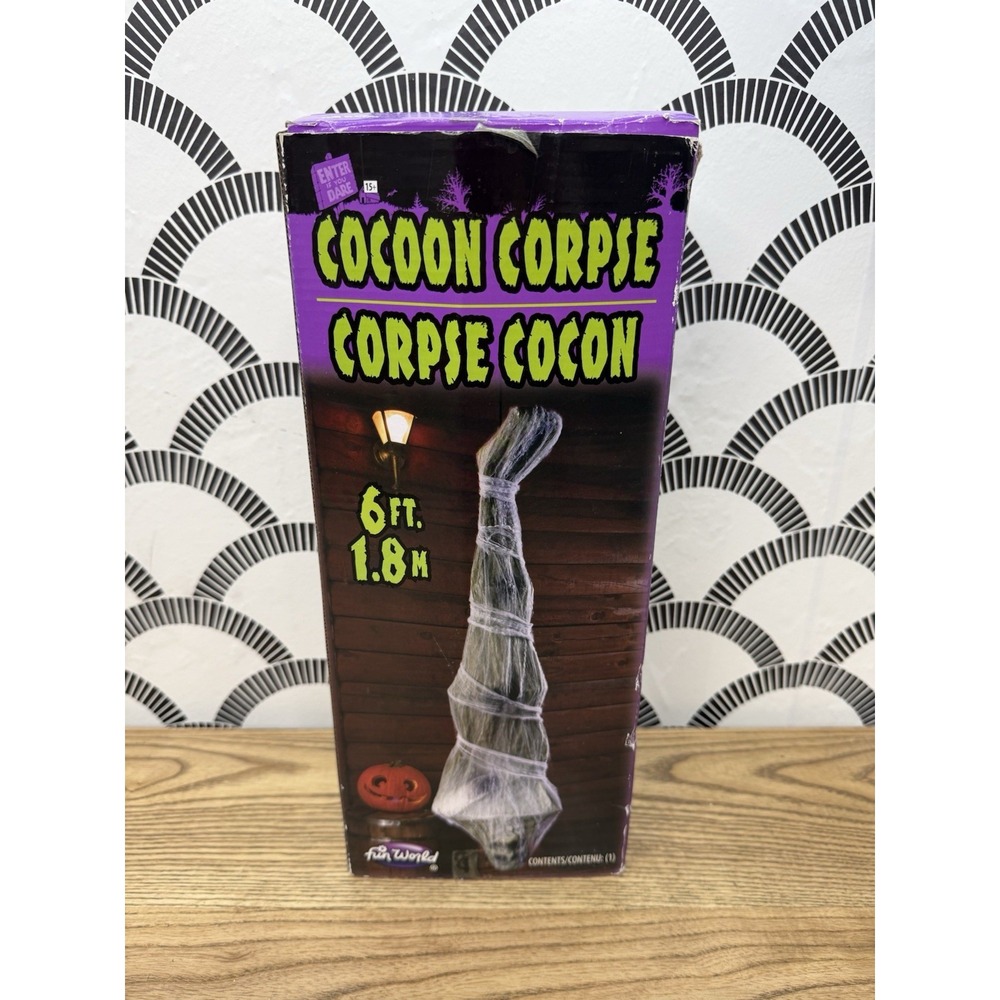 Fun World Cocoon Corpse Halloween Decor, 6 Feet Tall Hanging Mummy